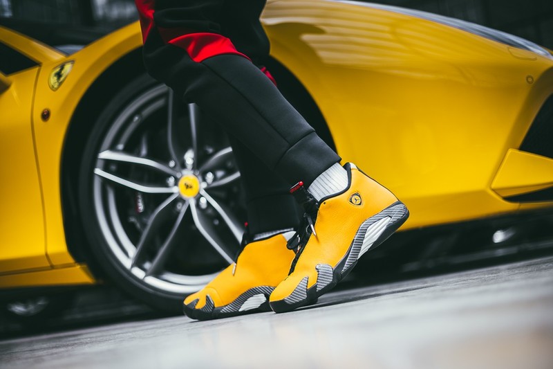 Ferrari jordan 14 yellow best sale